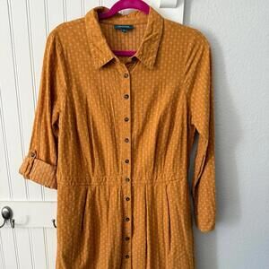 Modcloth Mustard Yellow Cottage Prairie Dress Size 16